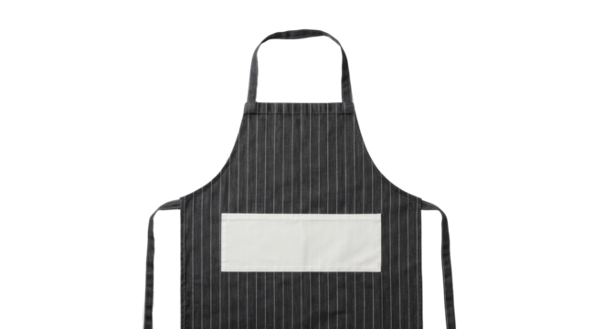 Apron barber shop. Striped Apron with Pocket Mockup on White Background