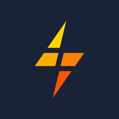 bolt lightning icon logo design
