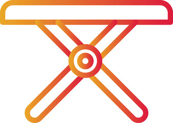 Obraz premium Foldable Table Color gradient illustration vector icon 