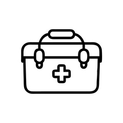 Obraz premium Icon of a doctorchest / first aid kit