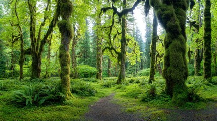 Obraz premium Lush forest path