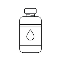 water bottle line icon with white background vector stock illustration