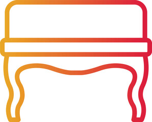 Ottoman Color gradient illustration vector icon 
