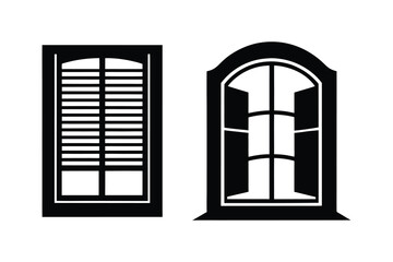 window Silhouette Vector illustration, window Silhouette bundle