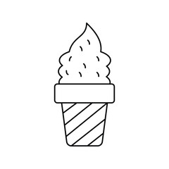 ice cream line icon with white background vector stock illustration