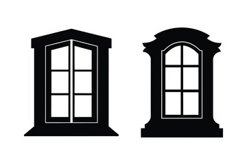 window Silhouette Vector illustration, window Silhouette bundle