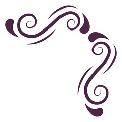 Vintage swirl ornament. Vector