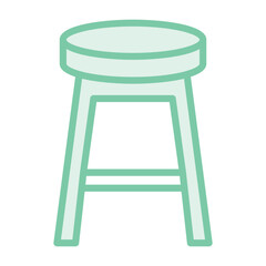 Counter Stool duotone line icon, vector, pixel perfect, illustrator file 
