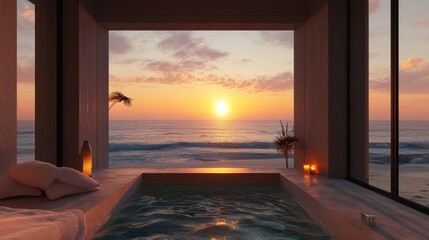 Coastal Sunset Hot Tub