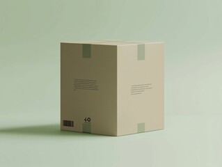 Square Cardboard Box Mockup
