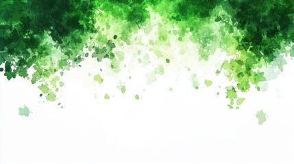 Fototapeta premium Lush green watercolor background with space for text, Blank background with copy space and negative space for text