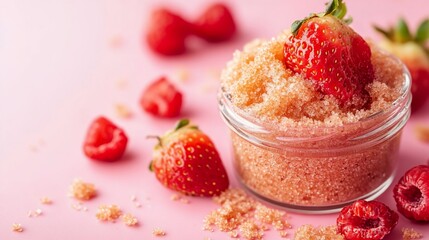 Delightful Strawberry and Raspberry Infusion in Sugar Crystal Delight Presentation