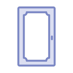 Solid Wood Door duotone line icon, vector, pixel perfect, illustrator file 
