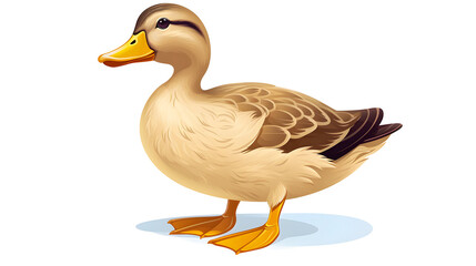 Obraz premium High-Quality Realistic Duckling and Mallard Chicken in Yellow-Brown Colors