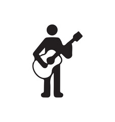  A collection of black silhouette music icons depicting various musicians playing different instruments such as guitar, drums, keyboard, trumpet, and saxophone.