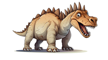 Professional Einiosaurus Twisted Cartoon Vector Stock Illustration for Marketing Materials