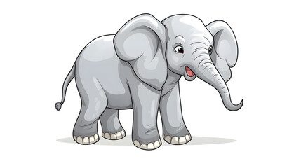 Obraz premium Detailed hand-drawn elephant isolated on white background for design projects