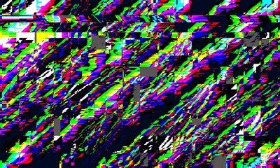 A colorful, pixelated image with a lot of different colors and shapes