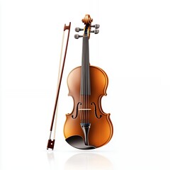 Classic Violin Musical Instrument Brown Wooden Bow Strings art song note sound white melody rhythm