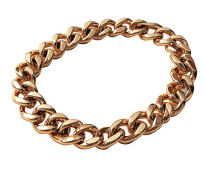Obraz premium Stylish gold chain bracelet jewelry store product display modern isolated on transparent background