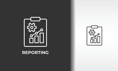 Reporting Vector, Icon Or Logo Sign Isolated Symbol Illustration