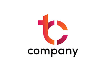simple letter tc logo icon vector design template concept