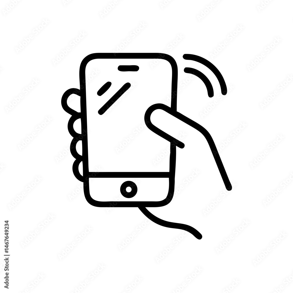 Poster smartphone on transparent background for web and graphic design
