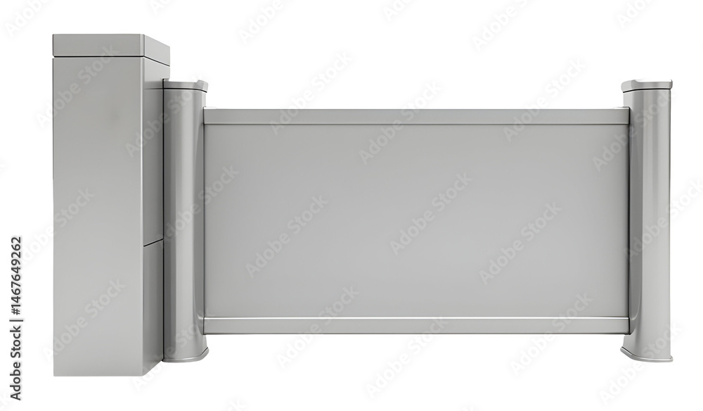 Poster modern boom gate designed for secure access control and safety.,cut out