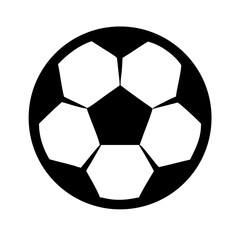 Fototapeta premium soccer ball silhouette on transparent background for web and graphic design