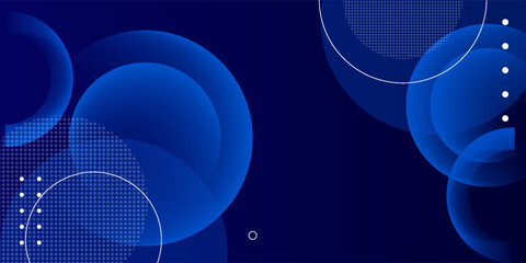 Abstract blue geometric background. Dynamic shapes composition.