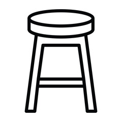 Counter Stool line icon, vector, pixel perfect, illustrator file 
