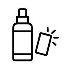 spf cosmetic bottle silhouette on transparent background for web and graphic design