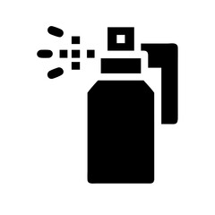 spray bottle silhouette on transparent background for web and graphic design