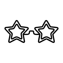 Obraz premium star shaped glasses on transparent background for web and graphic design