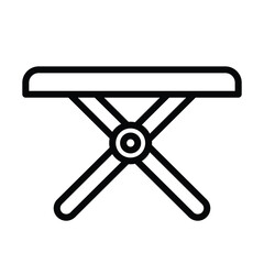 Obraz premium Foldable Table line icon, vector, pixel perfect, illustrator file