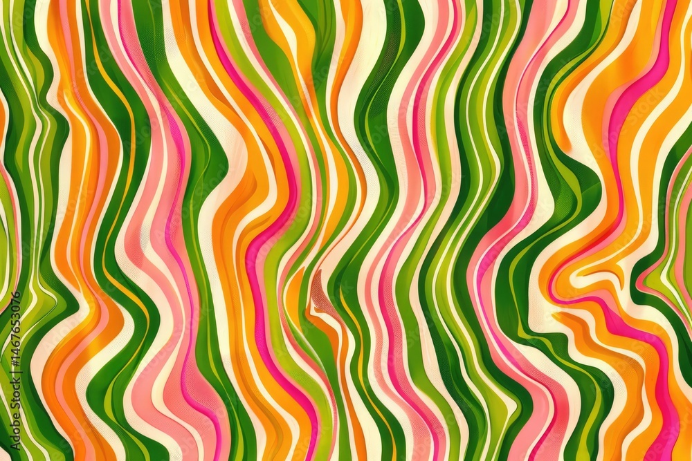 Poster abstract fluid pattern with vibrant colors in green, yellow, and pink tones. psychedelic design for 