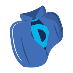 Superhero shirt reveal Vector