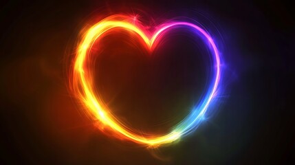 Heart-shaped neon glow