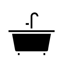 washing basin silhouette on transparent background for web and graphic design