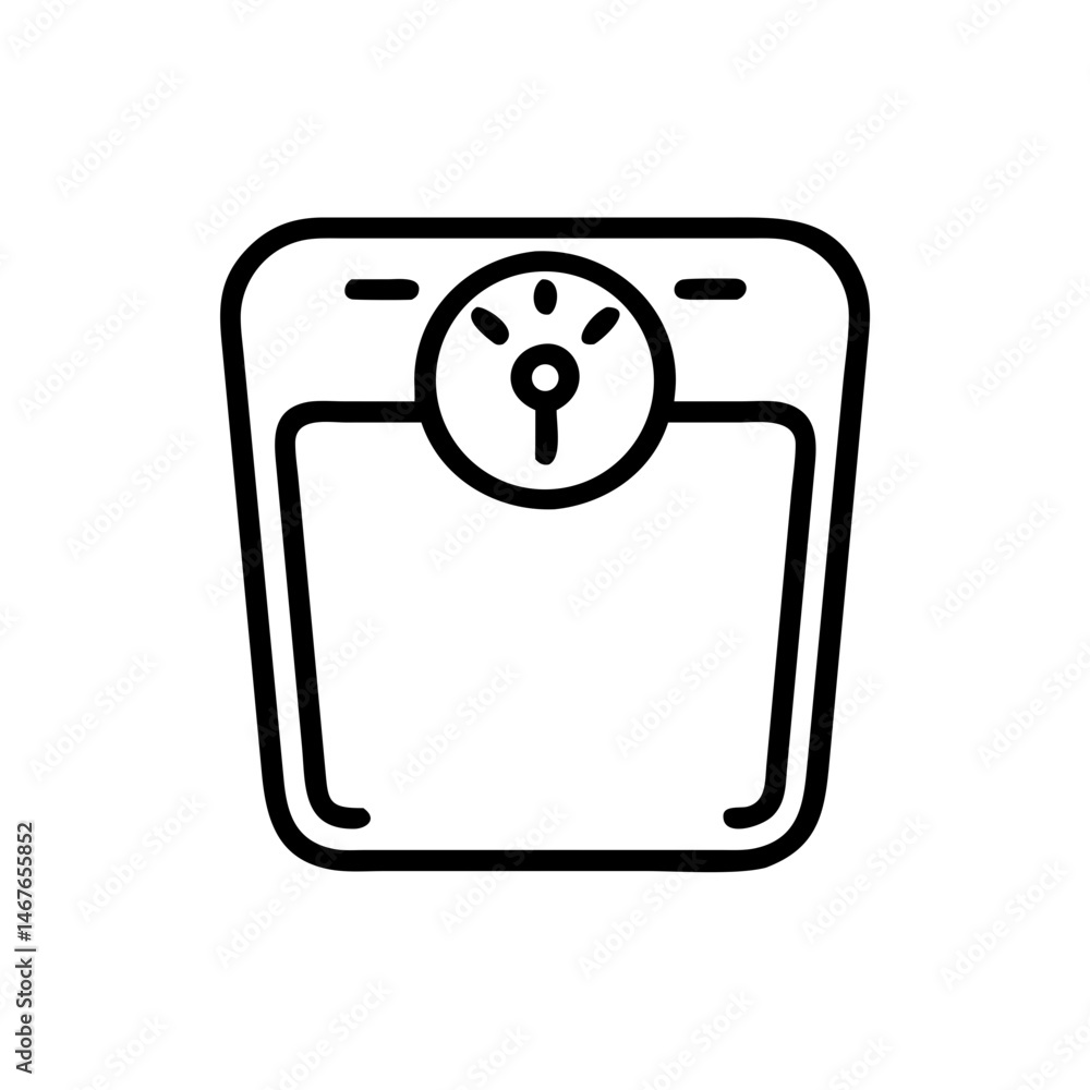 Poster weight scale on transparent background for web and graphic design