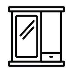 Wardrobe line icon, vector, pixel perfect, illustrator file 
