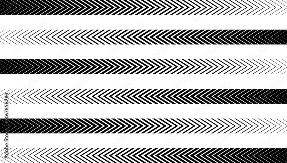 Poster black and white abstract transition pattern with sharp arrows shape for sporty background and jersey
