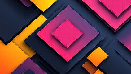 Abstract geometric pattern with layered squares and vibrant colors