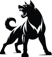 Dog vector silhouette illustration isolated on a white background