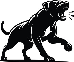 Dog vector silhouette illustration isolated on a white background