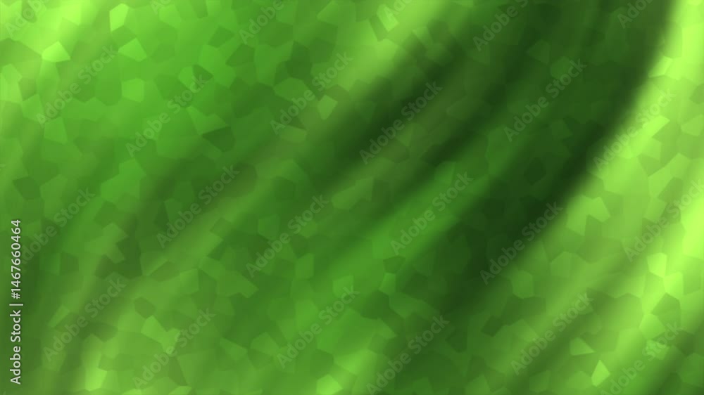 Poster abstract green geometric background with light rays moving across smoothly
