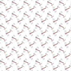 Seamless Pattern Featuring Cartoon Dragonflies in a Playful Design on White