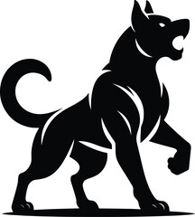 Dog vector silhouette illustration isolated on a white background