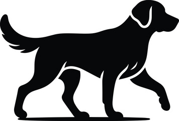 Dog vector silhouette illustration isolated on a white background