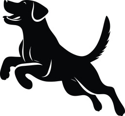 Dog vector silhouette illustration isolated on a white background